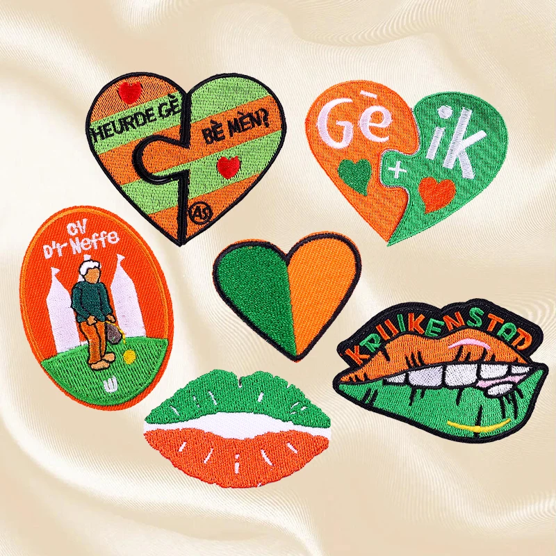 Oeteldonk Emblem Embroidery Patch Clothes Sewing DIY New Set Iron On Patches For Clothing Frog Carnival For Netherland Patches