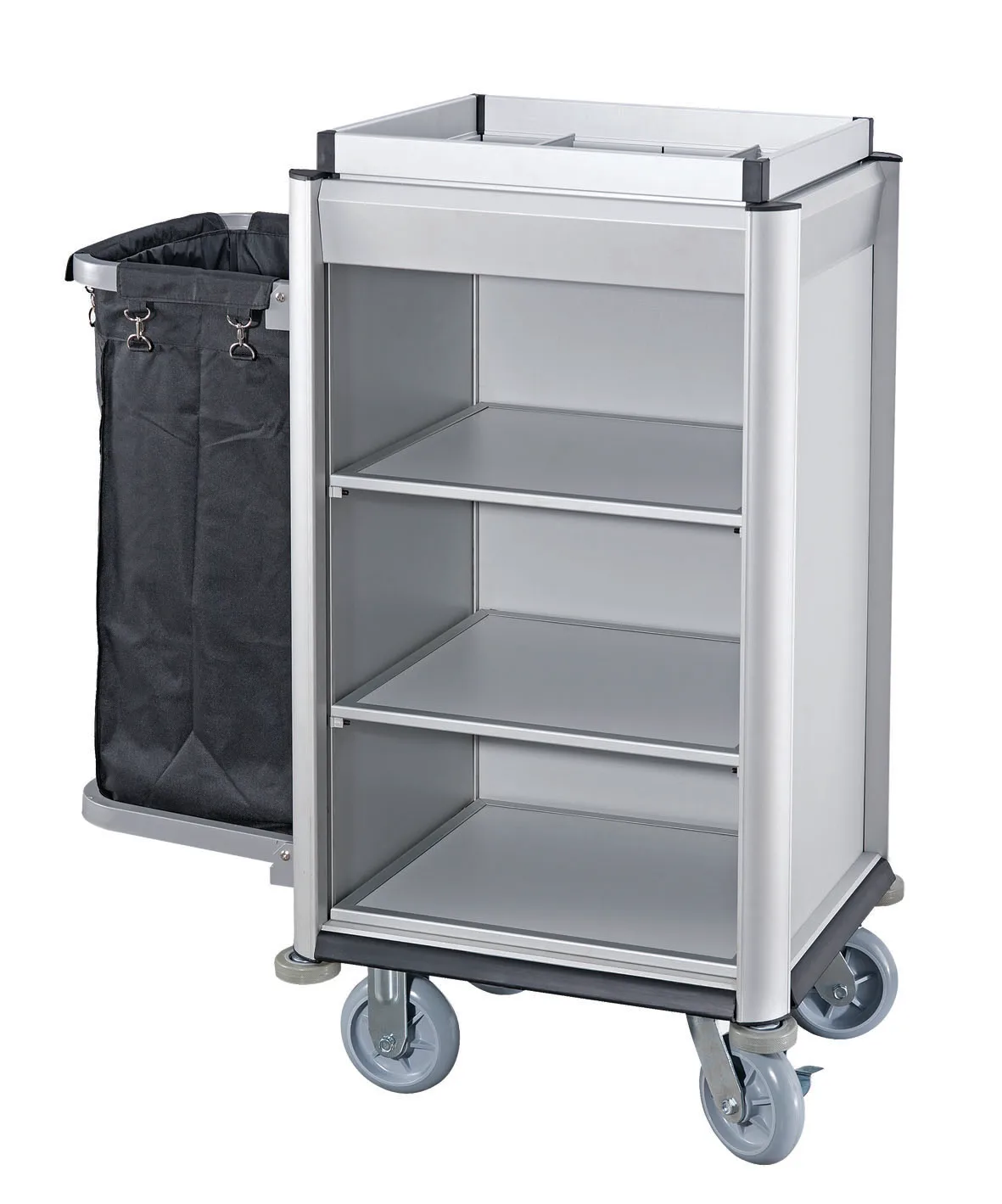 Carrello per pulizia in alluminio con mini carrello per pulizia delle pulizie dell'hotel 2025Star