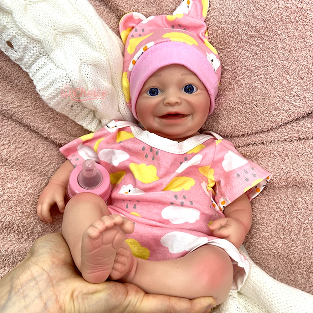قابل للغسل 17 "سيليكون تولد من جديد دمية طفل سيليكون الاصطناعي تولد من جديد دمية نابض بالحياة الوليد طفلة الاطفال لعبة الفنان المقتنيات