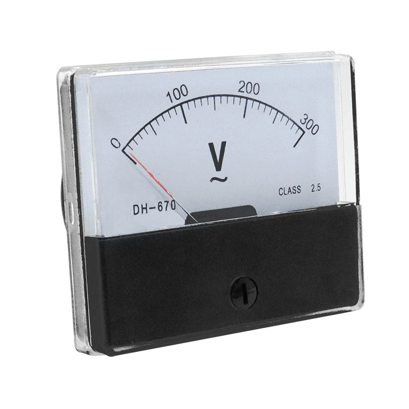 DH-670 Class 2.5 DH670 AC 150V 300V 500V Dial Analog Panel Volt Voltage Meter Gauge AC Voltmeter