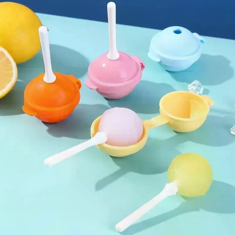 Mini Silicone Popsicle Mold Lollipop Ice Tray: Food Grade Reusable Non-Stick Stackable Ice Cream Mould Egg Bites
