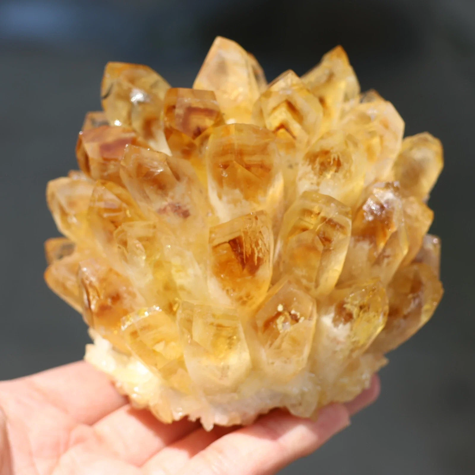 Natural Orange Yellow Crystal Clusters, Quartz Ore Clusters, Minerals, Spiritual Healing