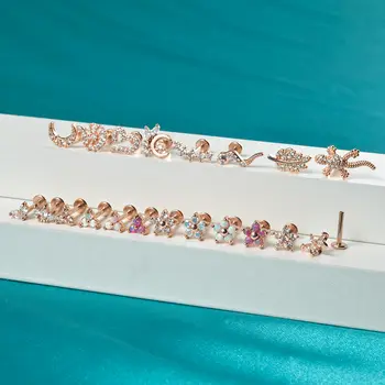 10 best sales Piercing z różowego złota - №5