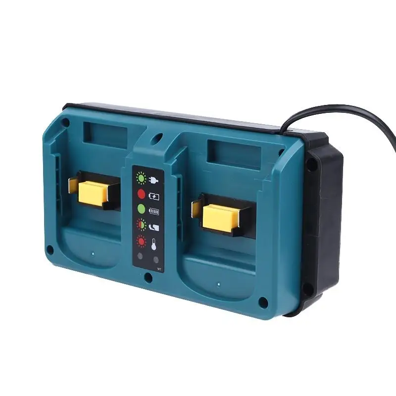 شاحن ثنائي المنفذ لبطاريات الليثيوم ماكيتا 18-20 فولت القابلة لإعادة الشحن، مثالي لـ BL1860B، BL1850B، BL1830، BL1860، L1854.