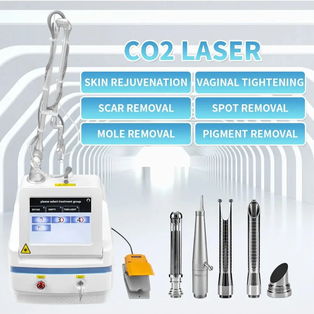 Portable 10600nmCO2 Fractional Laser Machine Vaginal Tightening Skin Resurfacing Wrinkle Acne Treatment Scar Removal CO2 Machine