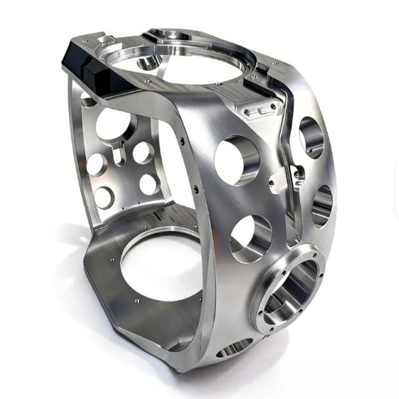 Custom 6061 Aluminum Hollow Support Frame 5 Axis Milling Optical Equipment Housing Non-standard Machined Parts