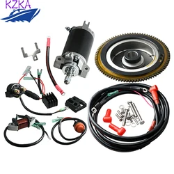 Electric Start Kit For YAMAHA Outboard Engine 2T 40HP 40J E40MH Model 64JK Starter Motor Set Electrical Start Conversion Kit