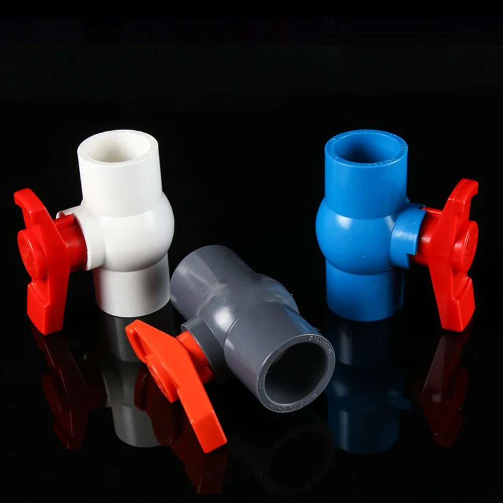 

20/25/32/40mm Inner Diameter PVC Ball Valve - 3 Colors Optional, U-PVC Slip Plumbing Valve, Plastic Pipe Switch & Repair Connect