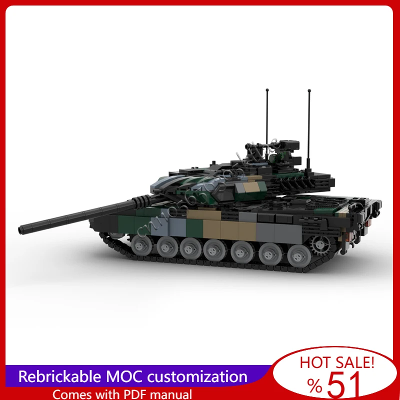 1055 PCS MOC Third Generation Modern Main Battle Tank Model DIY Set Assembled Educational Creative Children Toys Birthday Gifts