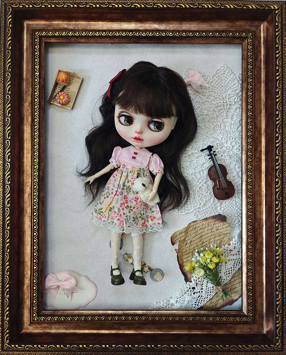 

Blythe doll Clothes Cute Daily dress pink floral Blythe Clothes for Ymy Licca Azones Ob22 24 27 YMY Doll Accessories