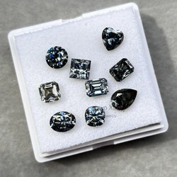 Multiple shapes Loose Moissanite Stone Gemstone Grey Color VVS1 Bright 0.5-5ct With GRA Certificate Best Quality