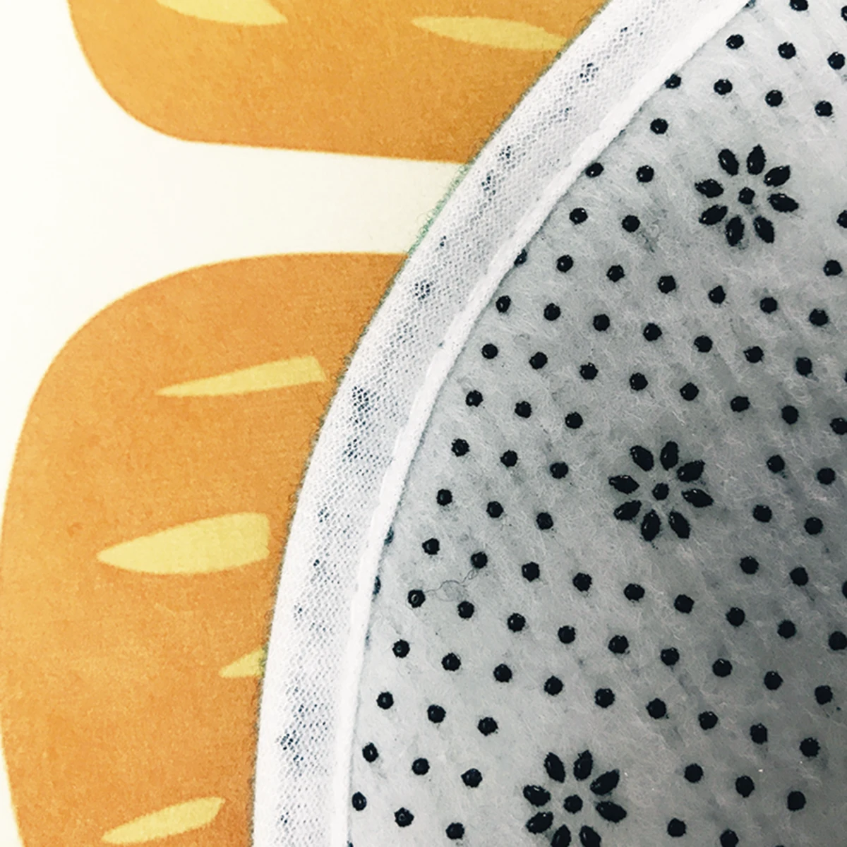 

3D Fruit Pattern Bathmat Non-slip Bath Floor Mat Rugs Bathroom Kitchen Water-absorbing Carpet (Orange)