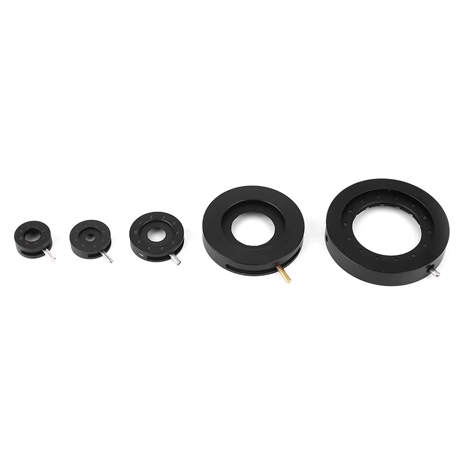 Adaptador de iris para microscopio, lente ajustable de apertura, diafragma óptico para microscopio