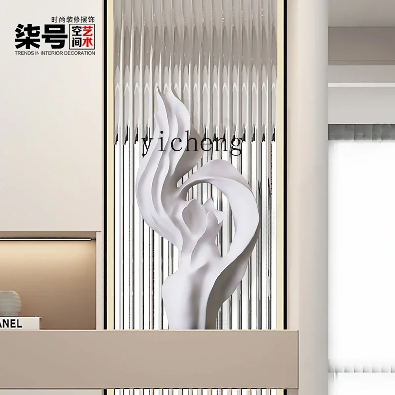 L7-15 living room entrance white flower ornament home accessories hotel abstract art fiberglass gift