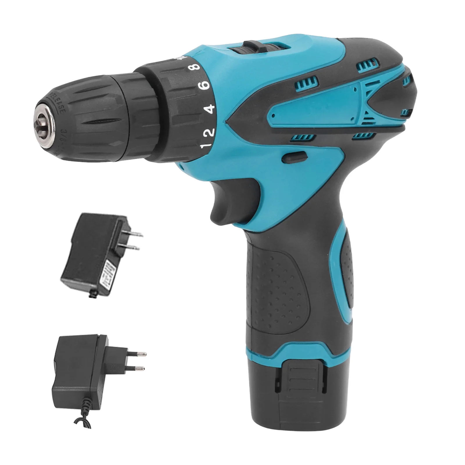 

12V Cordless Drill 350In-lb |3/8" Chuck 2-Speed with 2 Batteries & Charger Electric Power Driver for DIY Home Repair