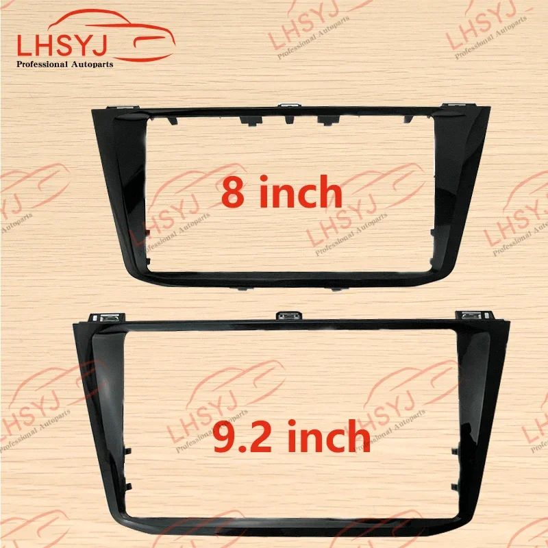 

8inch or 9.2 inch Piano Black CD Panel Trim MIB Radio Frame Media unit Plates Decorative Car Fascias For Tiguan MK2