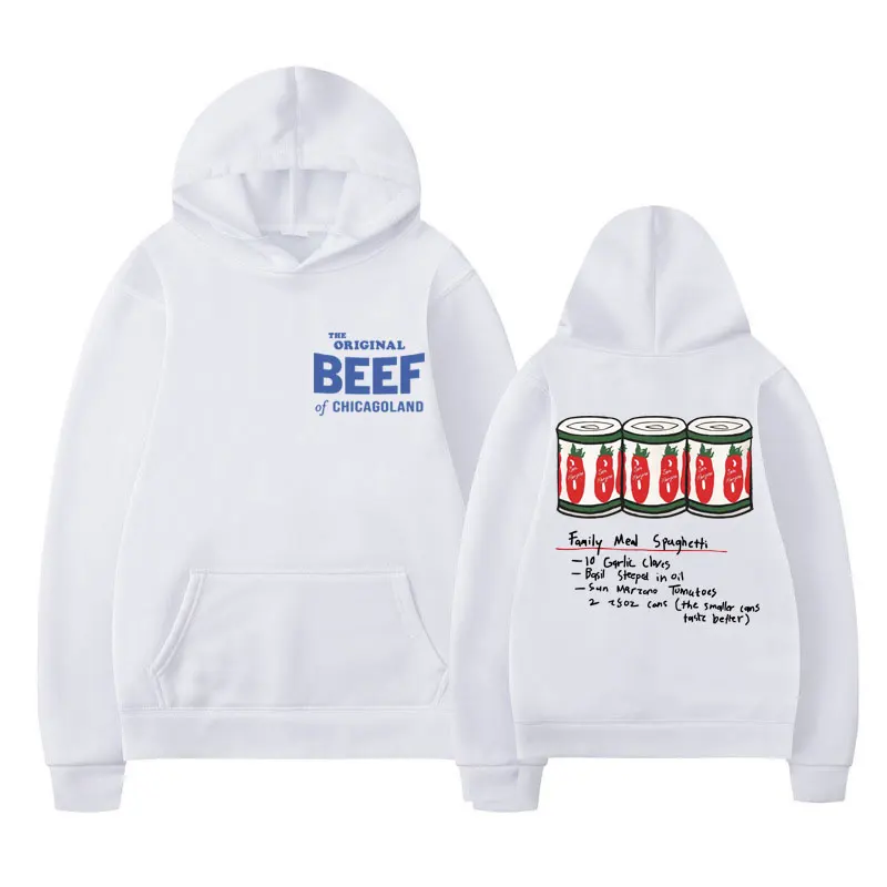 

Italian Beef Sandwich The Bear TV Show Jeremy Allen Double-sided Print Hoodie Hip Hop Fashion Oversized Sweatshirts Men Women