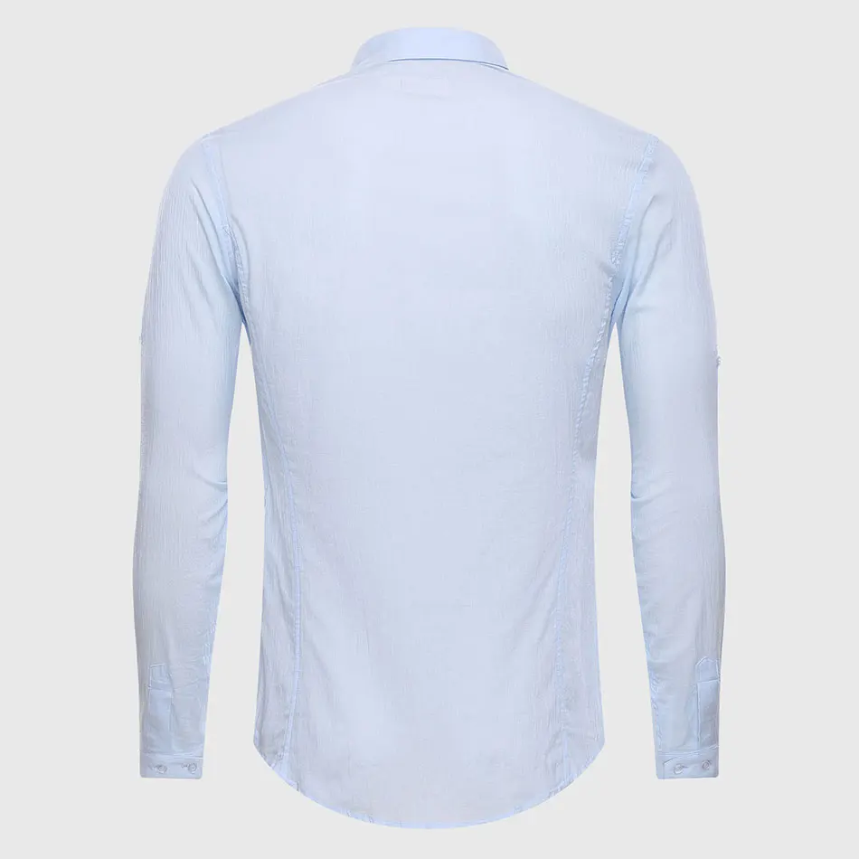 Gli uomini di Cotone Misto Lino Bianco Camicia Casual Camicia Maschile Slim Fit Primavera Estate Stile Fresco