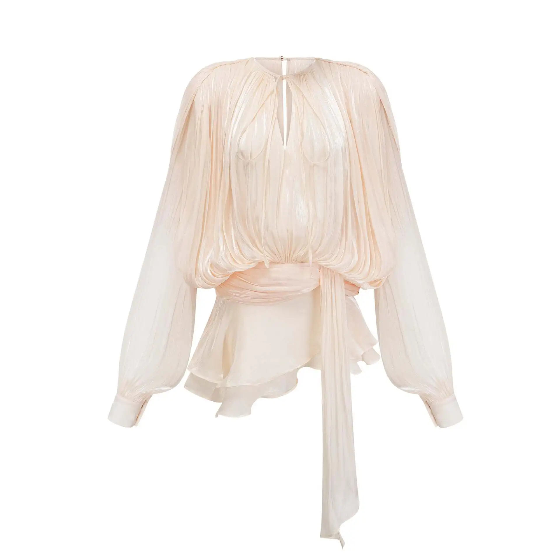2025 New French Style Puff Sleeve Dress Fashion Loose Lace-up Sheer Set with Leggings Summer Dress Robe Vestido Women Elegant