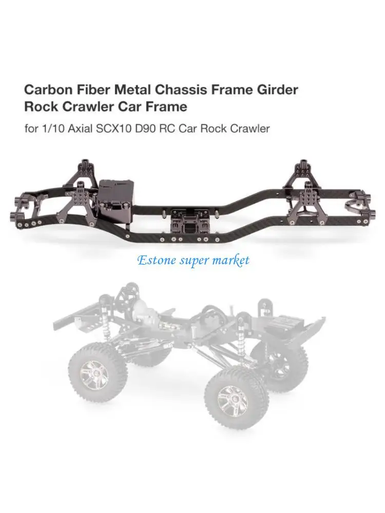 

090B RC Car Metal Chassis Metal RC Frame Quick Fixing for 1:10Axial SCX10 D90 RC