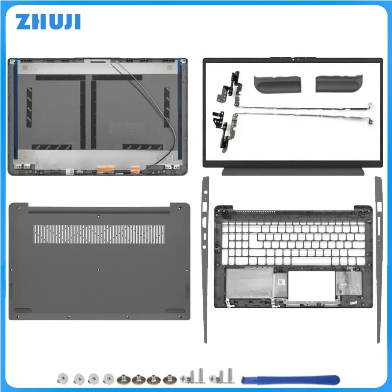 

Запасной чехол для Ideapad 15S 3-15ALC6 15ITL6 2021, задняя крышка ЖК-дисплея, передняя панель, упор для рук, нижняя крышка шарнира, замена серого цвета