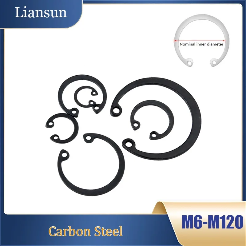 2-200Pcs C Type Internal Circlip Retaining Clip Snap Ring M6 M7 M8 M9 M10 M11 M12 M16 M17-M120 Carbon Steel circlip for holes