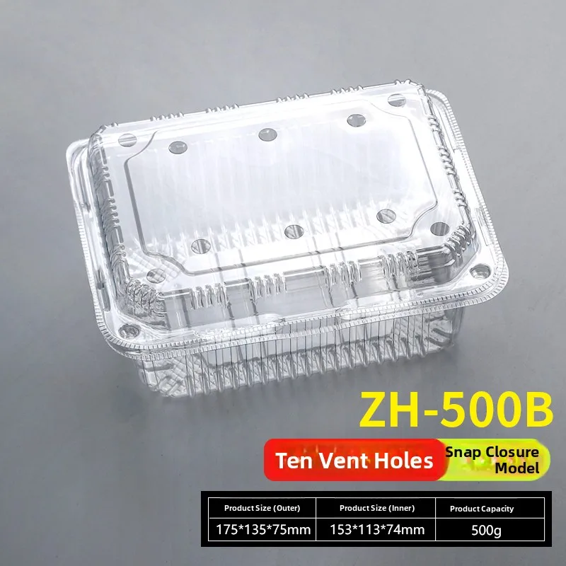 

Одноразовая коробка для фруктов, прозрачная пластиковая коробка для хранения клубники, вишни, коробка для сбора овощей на вынос