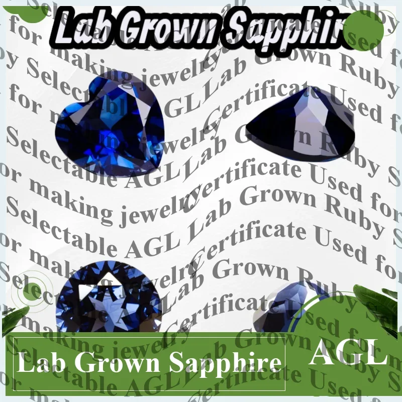 

Lab Grown Sapphire Royal Blue Color Multiple Cuts Available Gems For Jewelry Setting&Custom Design Certificate Selectable-M