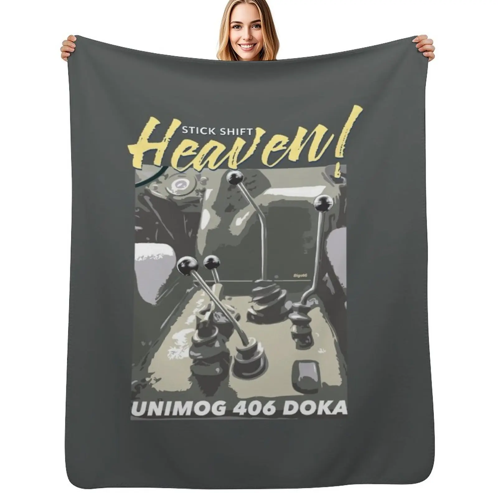 

Unimog 406 DOKA a Stick Shift Heaven! Throw Blanket Year Round Soft Comfortable Blanket for Home