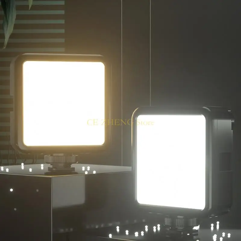 E56B LED 비디오 라이트 휴대용 사진 카메라 3200K-6000K 조명 DSLR 카메라 캠코더 블로깅을위한 콜드 슈즈