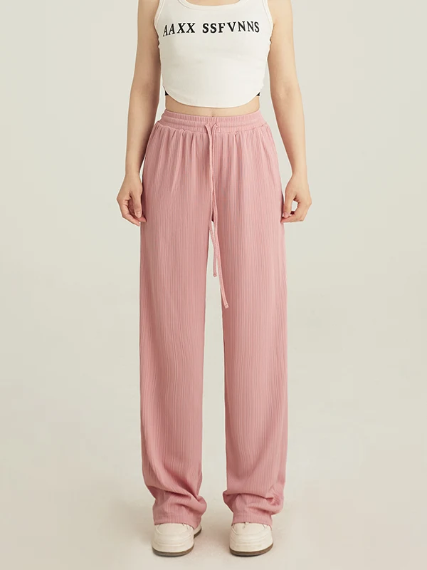 Pantalon décontracté à jambe droite taille haute COFEIPARD pour femmes, pantalon de yoga d'automne, pantalon de sport, pantalon long ample à jambes larges