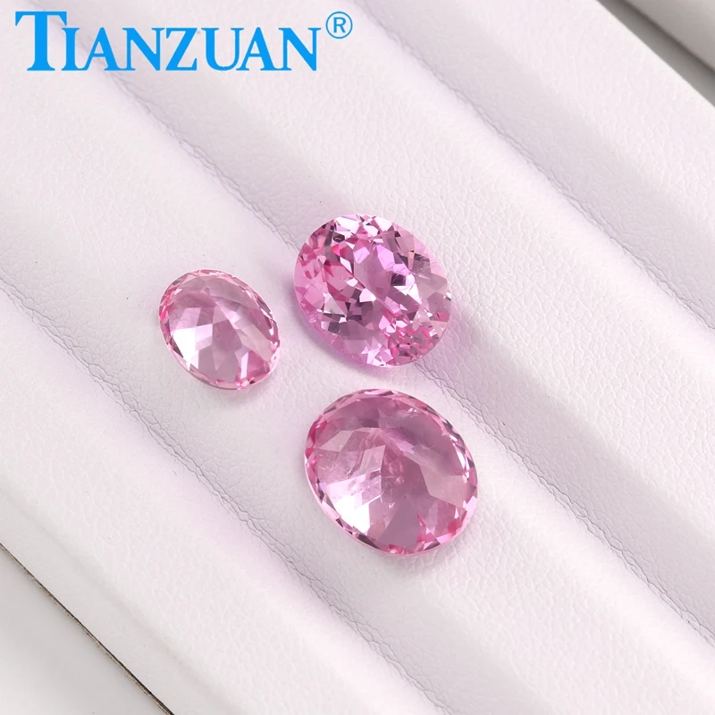 

Lab Grown Pink color Sapphire Sakura Pink Color Natual Cut Synthetic Corundum Stone with Inculsions vs si Clarity Loose Stone