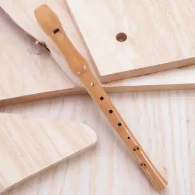 

1pc Wooden Soprano 8 Hole Beginner Friendly Musical For Clear Sound Durable Woodwind Practice Flute Recorder Instrument For