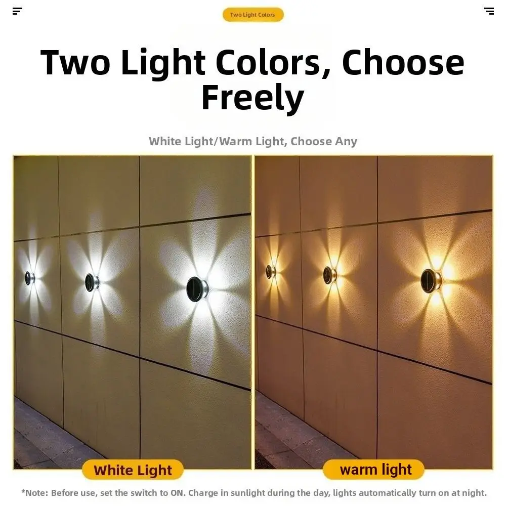 مسار ضوء مقاوم للماء الشمسية الجدار مصباح تعمل بالطاقة الشمسية مصباح ليد في الهواء الطلق الجدار الخفيفة الذكية التحكم في الضوء حديقة سياج ضوء ساحة