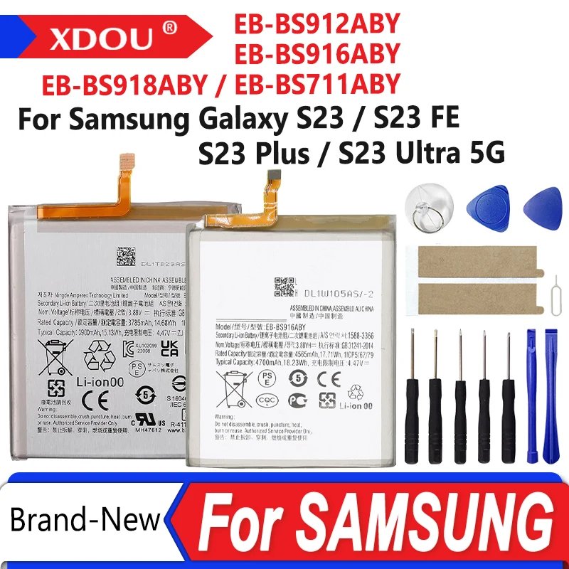 Marke Neue Batterie EB-BS912ABY EB-BS916ABY Für Samsung Galaxy S23/S23 Plus S23 + /S23 Ultra 5G /S23 FE Telefon Batterien + Werkzeuge