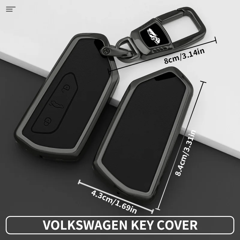 For VW Volkswagen MK8 2020 Golf 8 Skoda Octavia Seat Metal Car Key Protective Case funda llave llavero carcasa