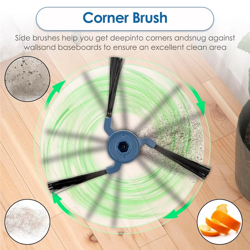 A05G-brosse latérale de remplacement pour aspirateur et vadrouille Robot Eufy X10 Pro Omni, brosses latérales pour aspirateur Robot