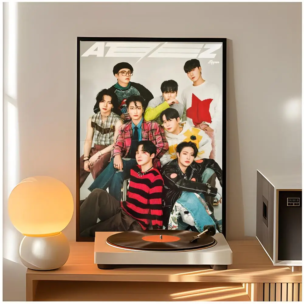 kpop group a-ateez Poster Classic Wall Art  Home Decor  Peel and Stick Unframed - view 4