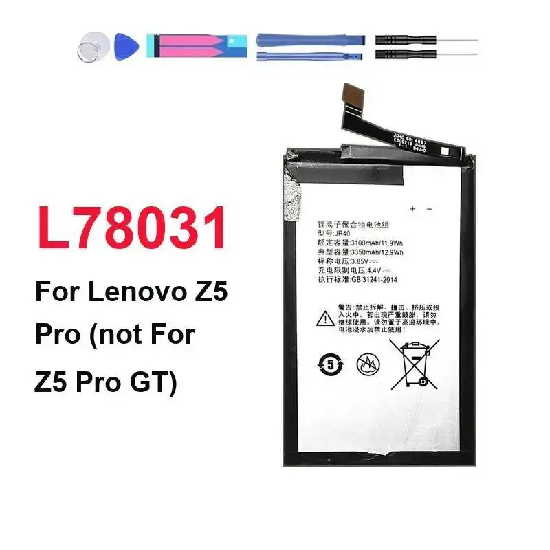 For Lenovo Z5 Pro Not Fit For Z5 Pro GT Mobile Phone Battery 3350mAh Portable L78031