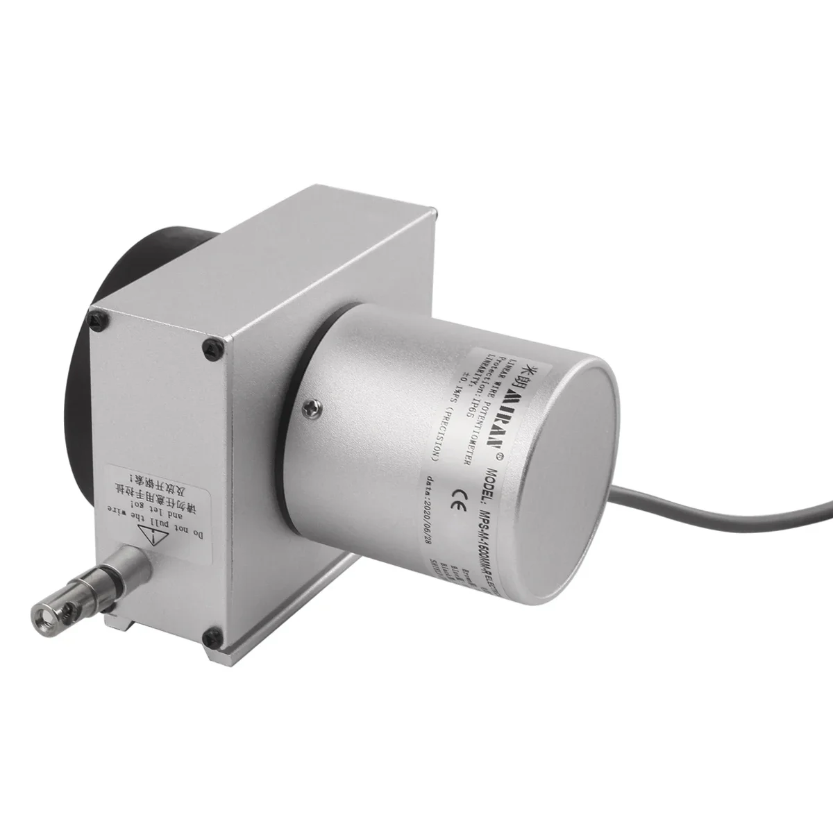 Miran Draw Wire Potentiometer String Encoder MPS-M เอาต์พุต4-20mA 3000มม. พร้อมกรอบใส