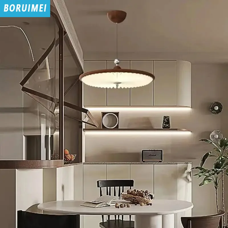 Movable Rocker Arm Dining Room Chandelier New Minimalist Walnut Creative Lights Eye Protection Dining Room indoor lighting Lamps