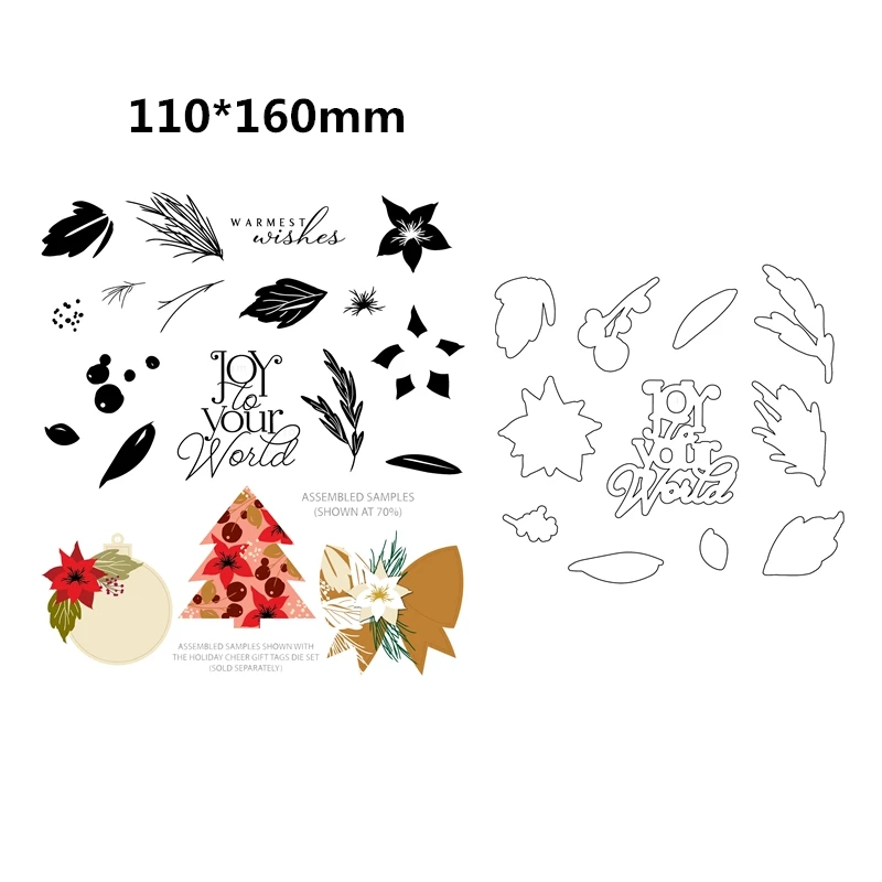 Spring Framing Florals Kerstboom Cadeau Duidelijke stempels Stansmessen Scrapbooking voor het maken van papier Frame Card Craft Supplies