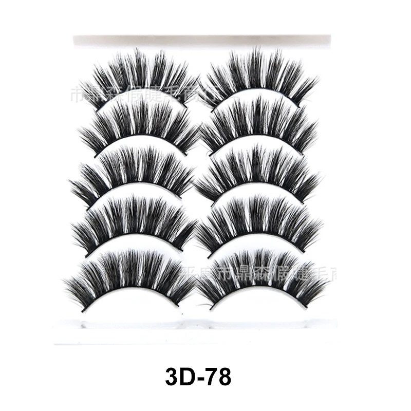 5 Paar natürliche künstliche Wimpern, 3D-Kunstwimpern mit dicken künstlichen Wimpernverlängerungen, wiederverwendbares Make-up, weich und einfach zu tragen – Detail 22