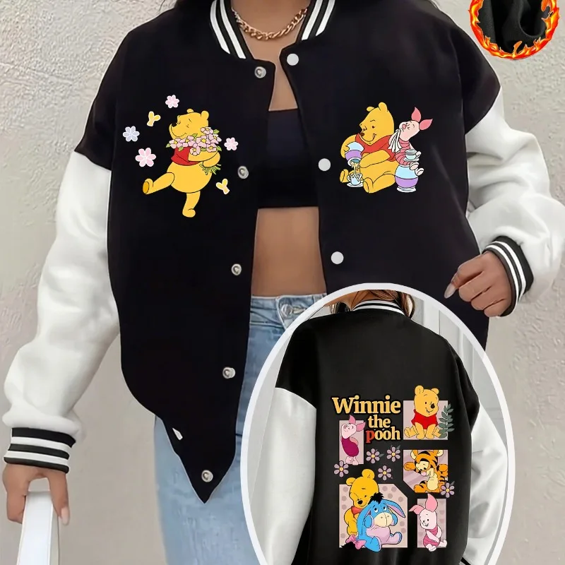 

Disney Ladies' Teddy Bear Print Cute Print Autumn and Winter Hot Selling Item Casual and Fashionable Unisex Street Wear