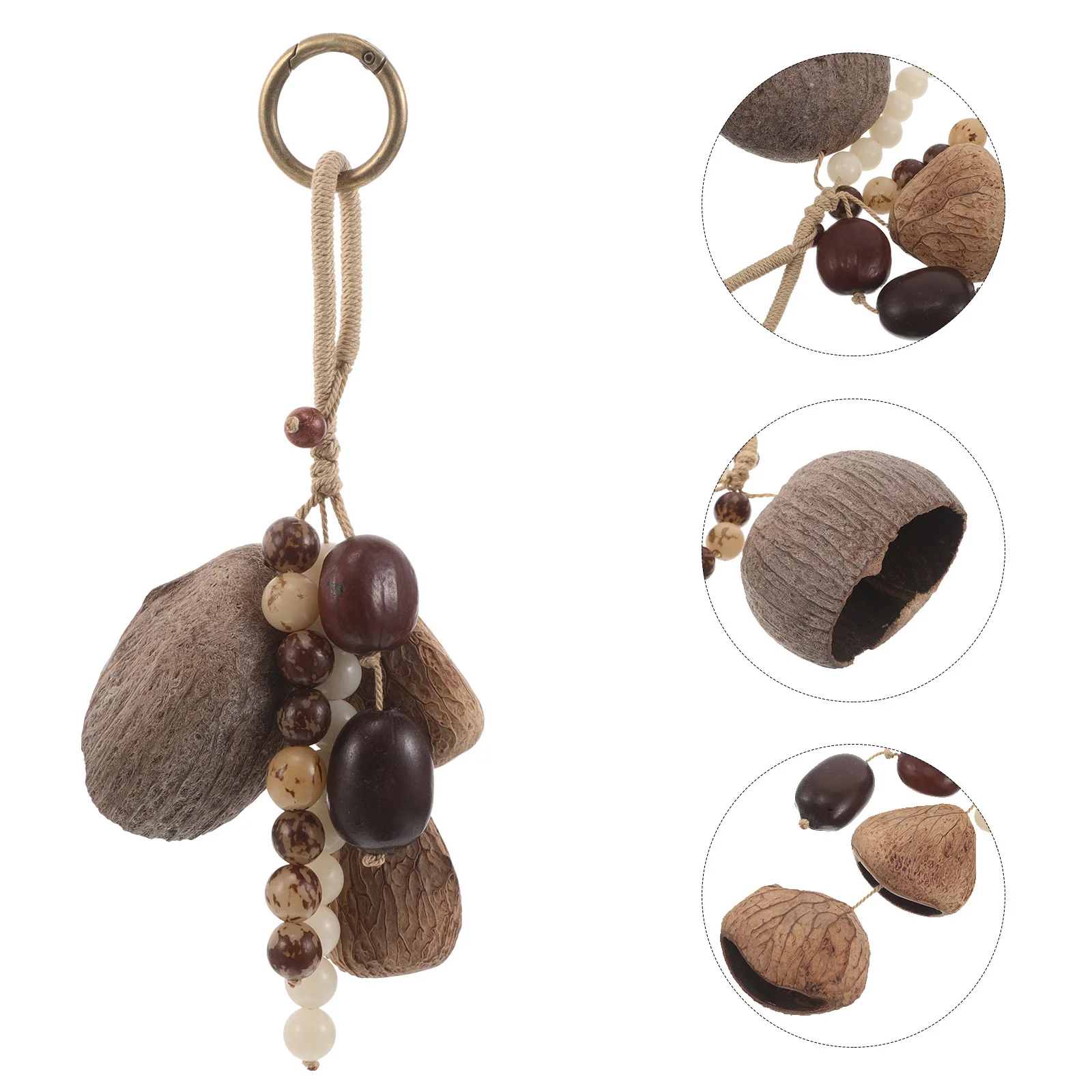 

Nutshell Rattle Shaker Natural African Nut Shaker Hand Percussion Bell Tribal Drum Shekere Maracas for Meditation Yoga
