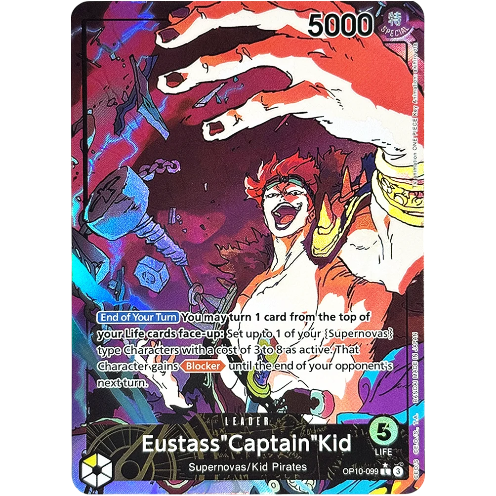 One piece Leader Game Cards OP09 OP10 Caesar Clown Eustass Captain Kid Nico Robin Luffy Sugar Marshall.D.Teach Law Smoker Shanks view 3