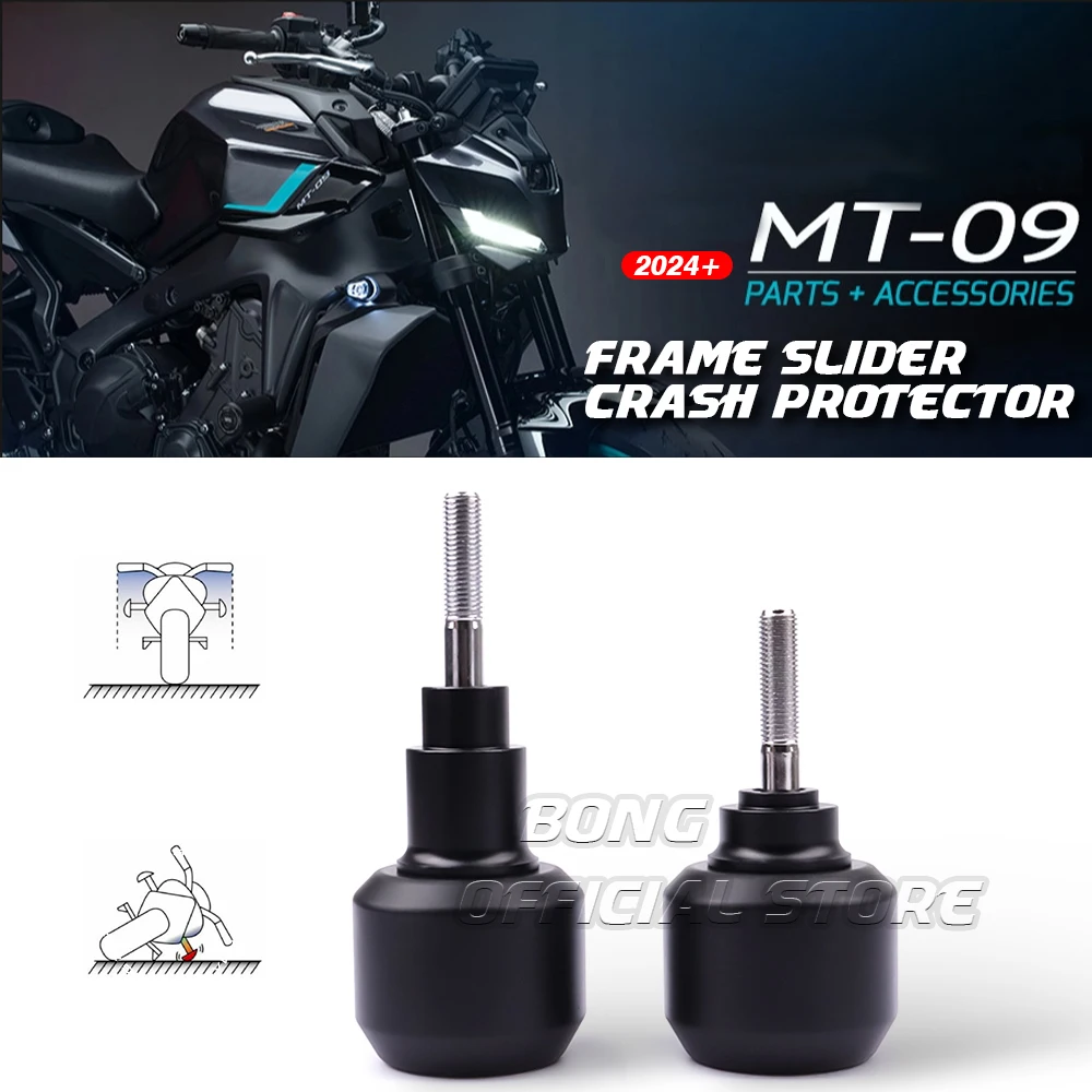 Mt09 2024 2025 quadro slider crash protector para yamaha MT-09/sp tracer 900 9/gt 9gt motocicleta caindo proteção crash pad