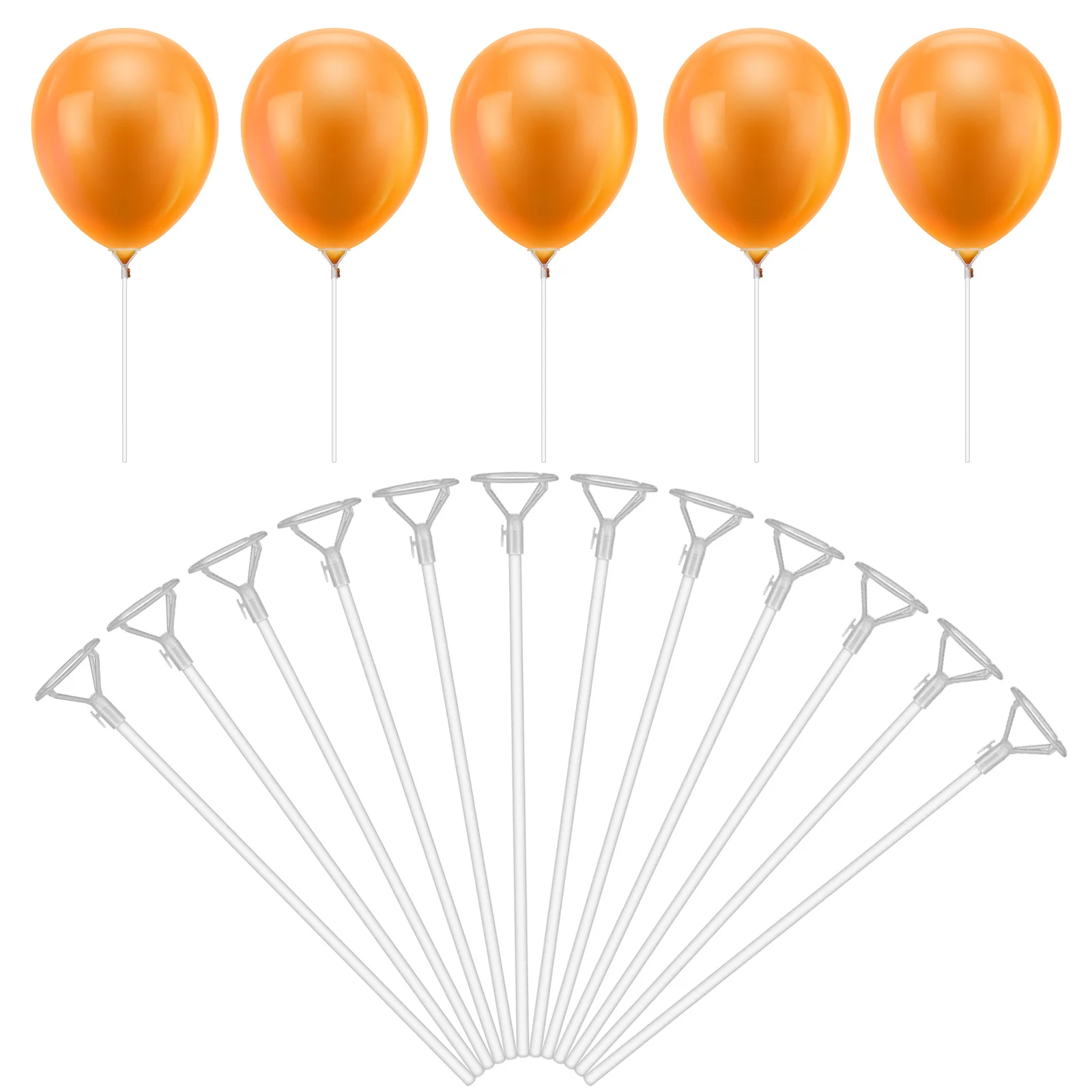

50pcs Balloon Rods Large Holders Support Stands Stick Base Clear Balloons Party Supplies Wedding Accessories Balloon Cups