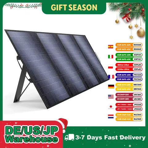 SOLARPLAY 400ワットソーラーパネルキット キャンピングカー充電器 折りたたみ式ポータブル 家庭用屋外太陽光発電システム