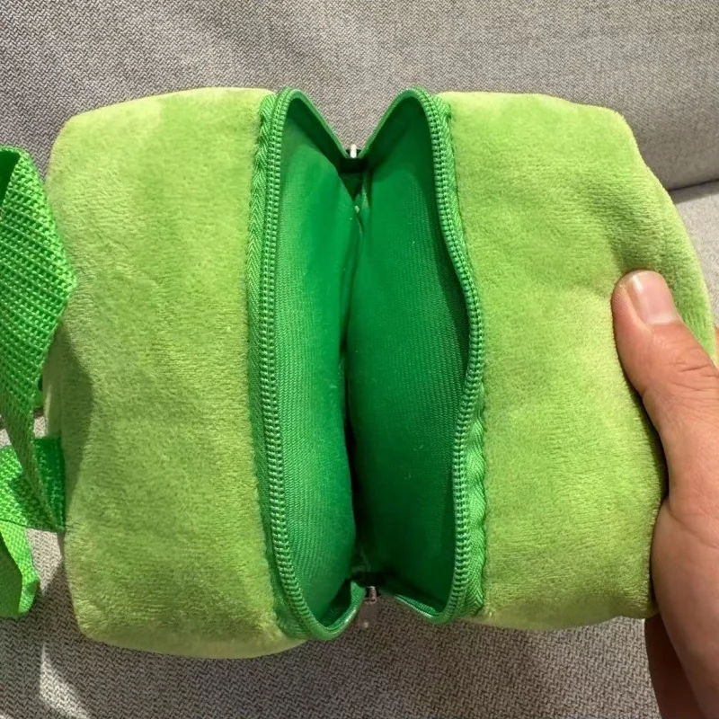 Popular Pixel Game Creeper Character Crawling Monster Anime Plush Doll Large Capacity Backpack Soft Bag Stuffed Periphery Gifts view 5